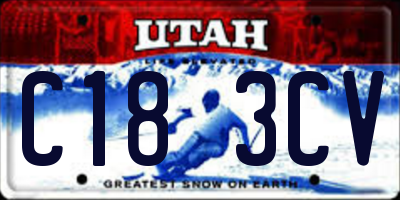 UT license plate C183CV