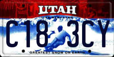 UT license plate C183CY