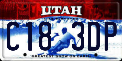 UT license plate C183DP