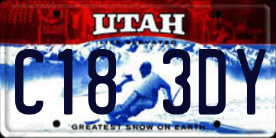 UT license plate C183DY