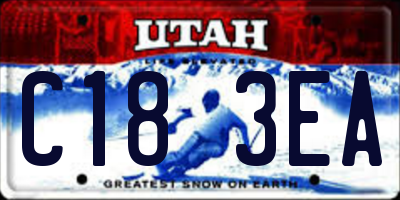 UT license plate C183EA