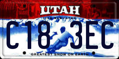UT license plate C183EC