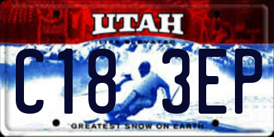UT license plate C183EP