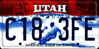 UT license plate C183FE