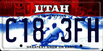 UT license plate C183FH