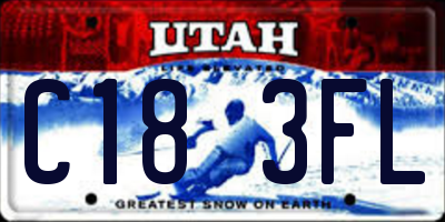 UT license plate C183FL
