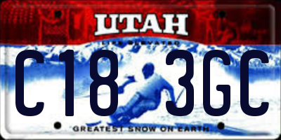 UT license plate C183GC