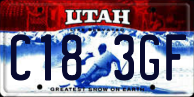 UT license plate C183GF
