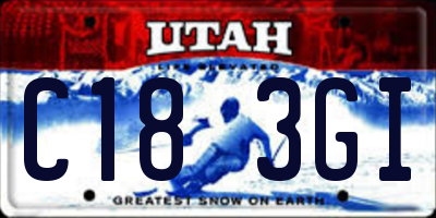 UT license plate C183GI