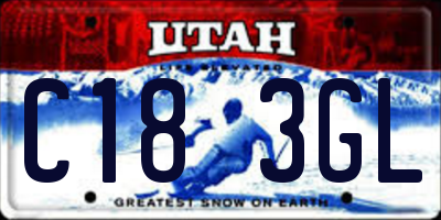 UT license plate C183GL