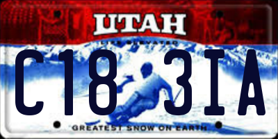 UT license plate C183IA