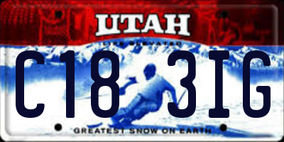 UT license plate C183IG