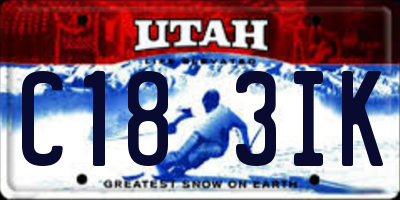 UT license plate C183IK