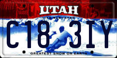 UT license plate C183IY