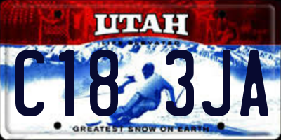 UT license plate C183JA