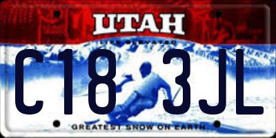 UT license plate C183JL