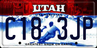 UT license plate C183JP