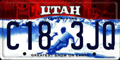 UT license plate C183JQ
