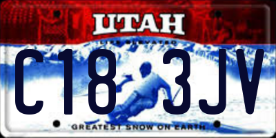UT license plate C183JV