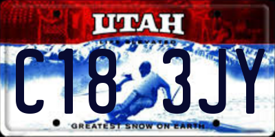 UT license plate C183JY