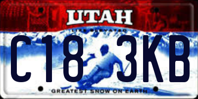 UT license plate C183KB