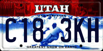 UT license plate C183KH