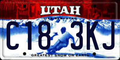 UT license plate C183KJ
