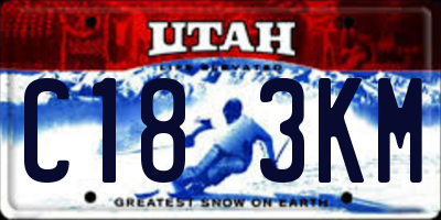 UT license plate C183KM