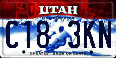 UT license plate C183KN