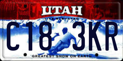UT license plate C183KR