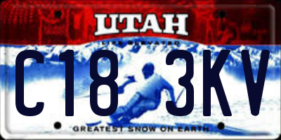 UT license plate C183KV