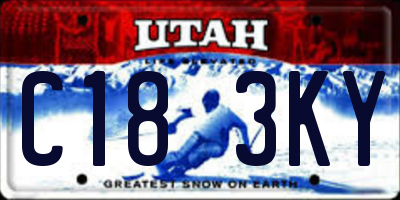 UT license plate C183KY