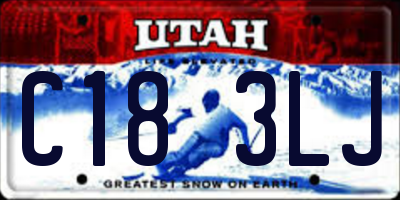UT license plate C183LJ