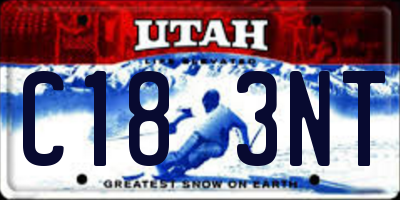 UT license plate C183NT