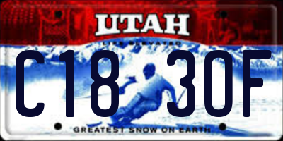 UT license plate C183OF