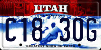 UT license plate C183OG