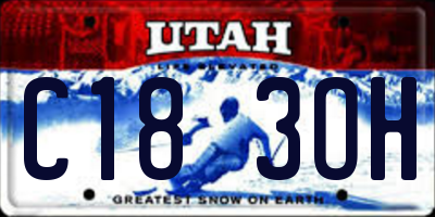 UT license plate C183OH
