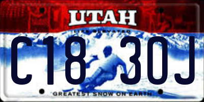 UT license plate C183OJ