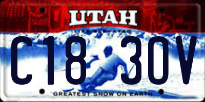 UT license plate C183OV