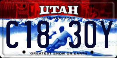 UT license plate C183OY