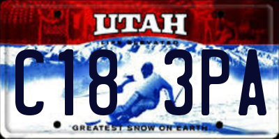 UT license plate C183PA