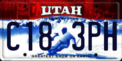 UT license plate C183PH