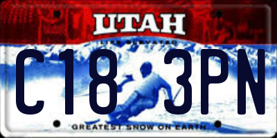 UT license plate C183PN