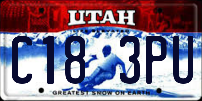 UT license plate C183PU