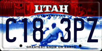 UT license plate C183PZ