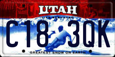 UT license plate C183QK