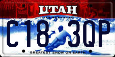 UT license plate C183QP