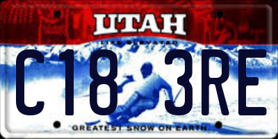 UT license plate C183RE