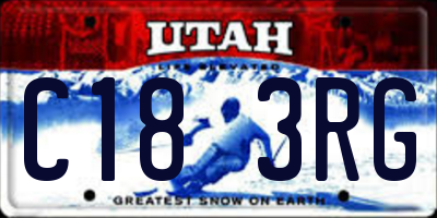 UT license plate C183RG
