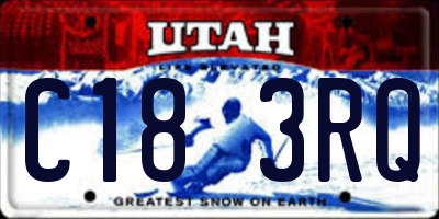 UT license plate C183RQ